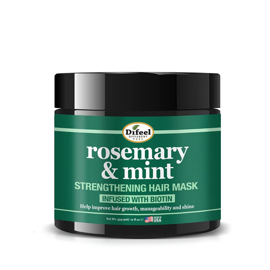 Difeel Rosemary and Mint Strengthening Hair growth Mask with Natural Rosemary Oil and Biotin 12 oz. Beauty & Personal Care Difeel