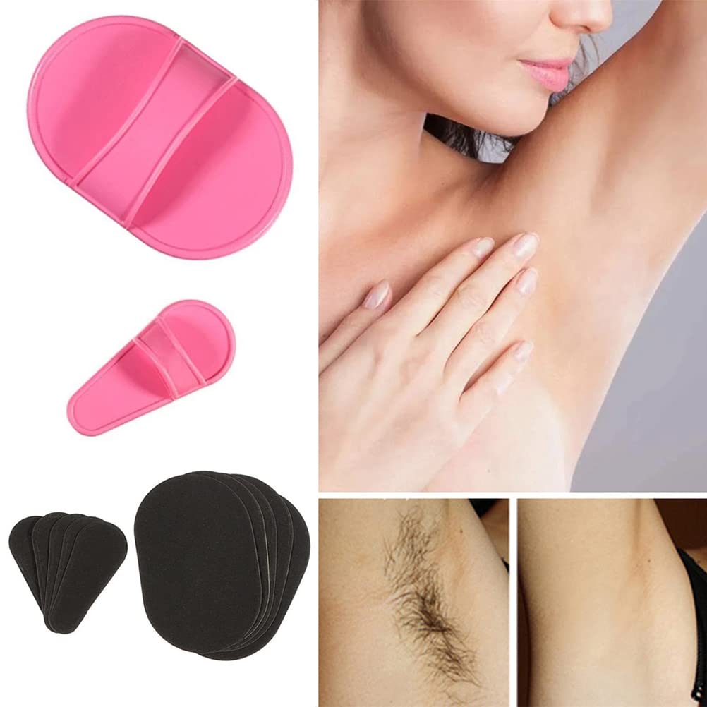 Thonlai Hair Removal Pad, Exfoliation Tool for Legs Underarms Upper Lip Chin Bikini Line, with Reusable Plastic Sandpaper Design, Gentle on Skin Beauty and Personal Care Thonlai
