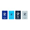 Beverly Hills Polo Club Men's 4-Piece Pocket Spray Set - Active, Sexy, Platinum, Blue EDT Collection Beauty & Personal Care Beverly Hills Polo Club