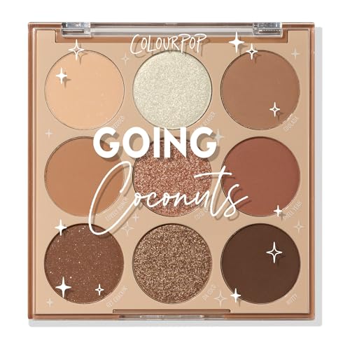 ColourPop Going Coconuts Eyeshadow Palette - Cool-Toned Neutral Eyeshadow Palette with Ultra-Velvety and Silky Finishes - High-Pigment Eye Makeup Beauty and Personal Care ColourPop Default Title