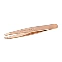 Tweezerman Rose Gold Mini Slant Tweezer - Tweezers for Eyebrows, Travel Tweezers for Eyebrows, Facial Hair Beauty & Personal Care Tweezerman