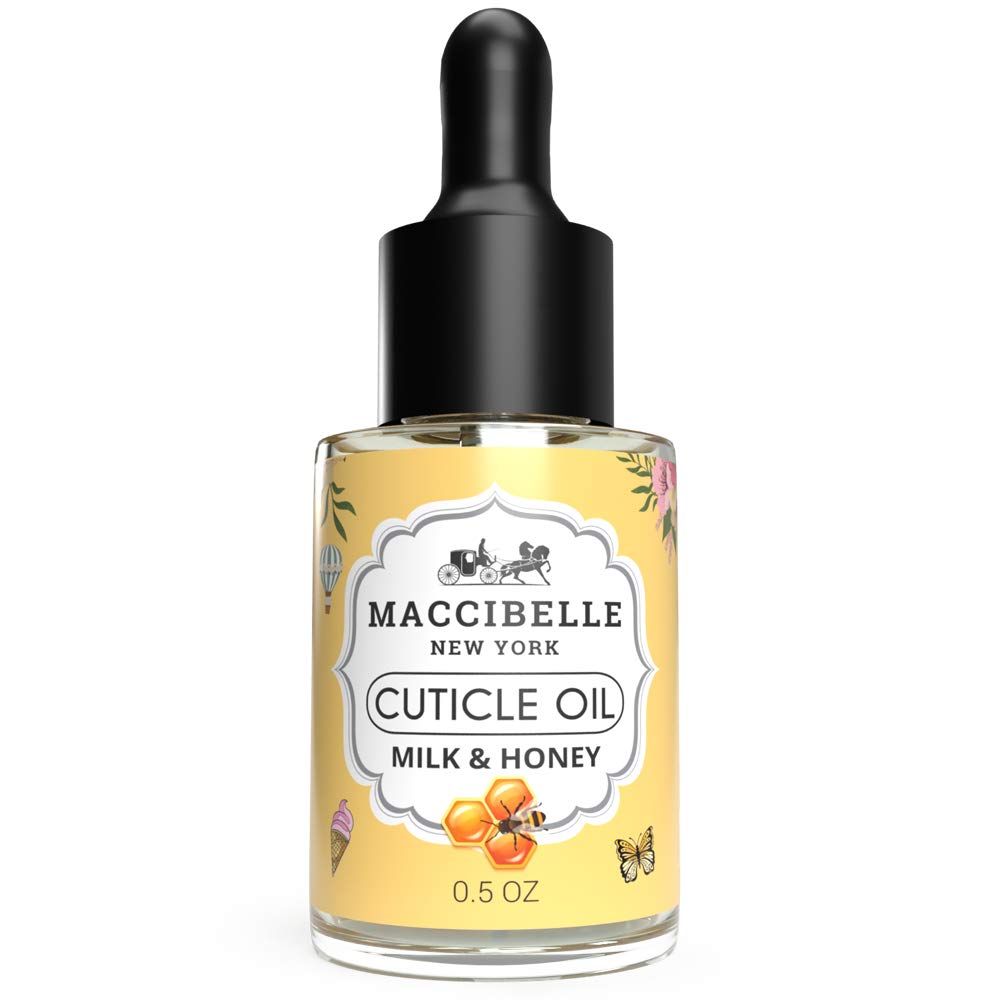 Maccibelle Cuticle Oil 0.5 oz - Heals Dry Cracked Cuticles (Milk and Honey, 0.5 Fl Oz) Beauty & Personal Care Maccibelle