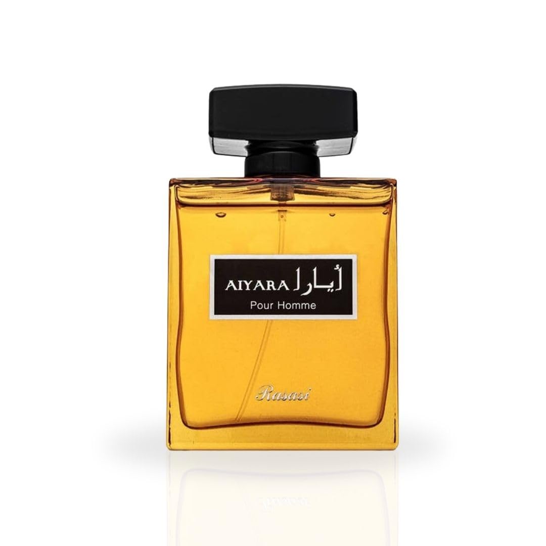 RASASI Aiyara Eau De Parfum Spray 100ML (3.38 OZ) - Long Lasting Arabian Perfume For Men -Spicy, Woody & Sweet Fragrance, Captivating Masculine Scent Beauty & Personal Care RASASI