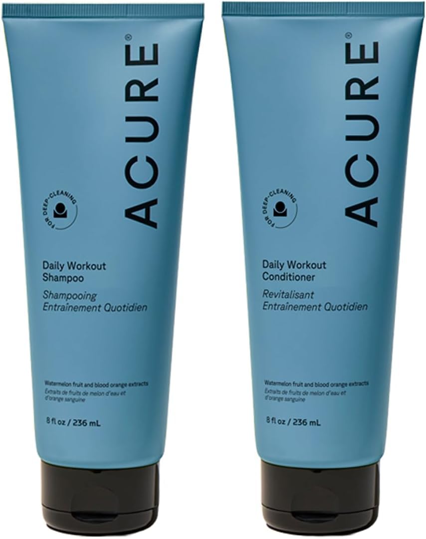 Acure Daily Workout Watermelon Shampoo & Conditioner - Lightweight Hydrating & Clarifying Shampoo and Conditioner for Women & Men w/Oily, Damaged Hair Beauty & Personal Care Acure