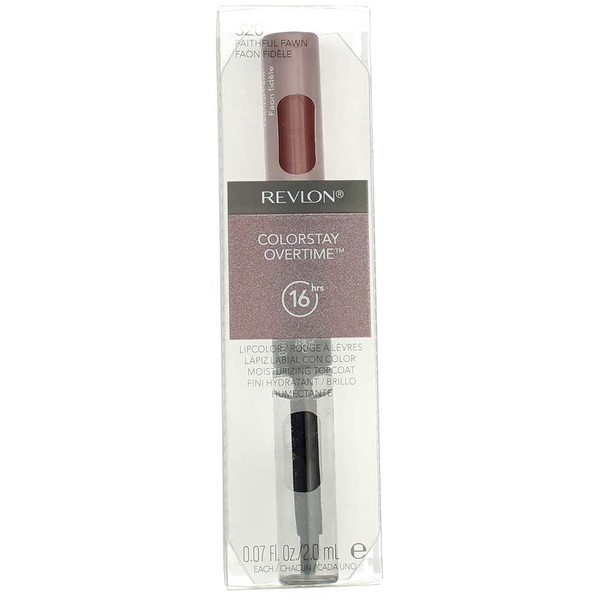 Revlon ColorStay Overtime Liquid Lip Color, Faithful Fawn [320] 0.07 oz (Pack of 3) Beauty & Personal Care REVLON