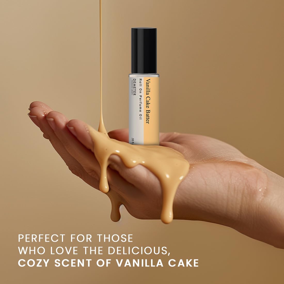 DEMETER Vanilla Cake Batter Roll On Perfume Oil, 0.33 Oz, Long-Lasting Beauty & Personal Care DEMETER