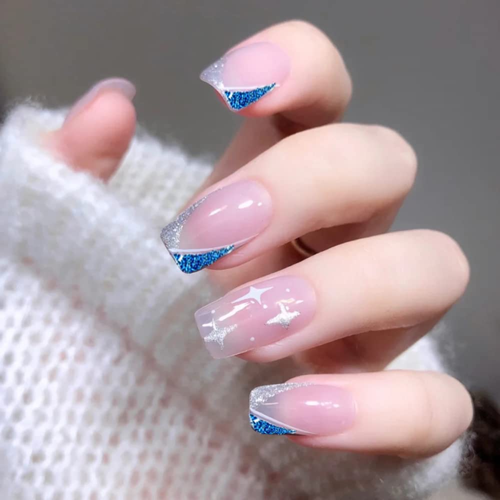 French Nail Art Sticker, 3D Self-Adhesive French Nail Decals Tips V Shape Nail Guides for Manicure DIY Nail Decoration (8Sheets) Beauty & Personal Care Qdsuh