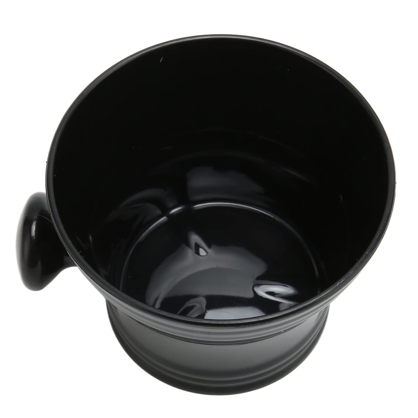 JTLB Black Plastic Large Capacity Shaving Soap Bowl with Handle, Comfortable Grip, Portable Shave Mug for Barber Home Travel, Excellent Material Beauty and Personal Care JTLB