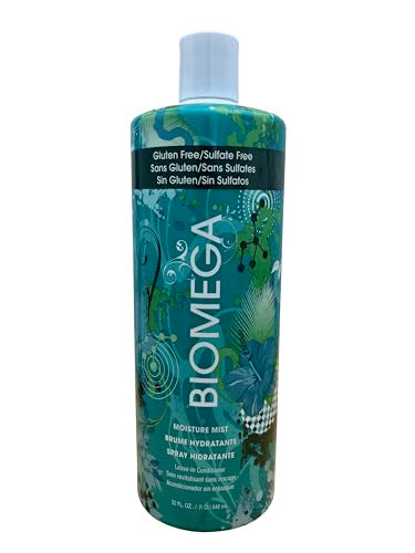 BIOMEGA Moisture Mist Conditioner, 32 Oz, Leave-in Volumizing Moisture Mist Conditioner, Mends Split Ends, Stops Breakage, Infused with Omega-Rich