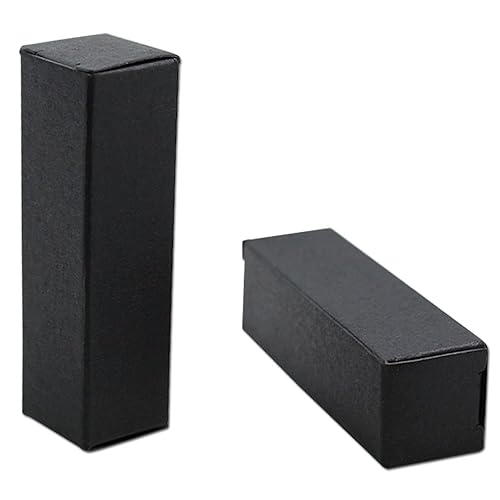 BAT Pack 50 Pack 1.41x1.41x3.54 inch Rectangle Kraft Paper DIY Lipstick Black Boxes Beauty Accessories Essence Oil Lipstick Bottle Packaging Gift Beauty & Personal Care BAT Pack