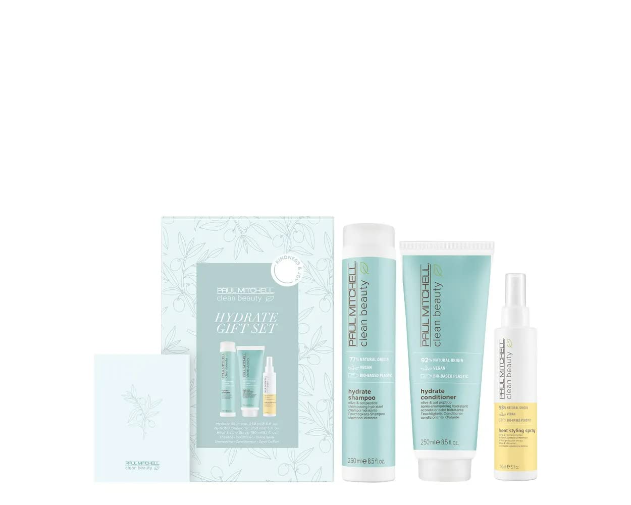 Paul Mitchell Clean Beauty Hydrate Gift Set, Shampoo, Conditioner + Heat Protectant, For Dry Hair Beauty & Personal Care Paul Mitchell
