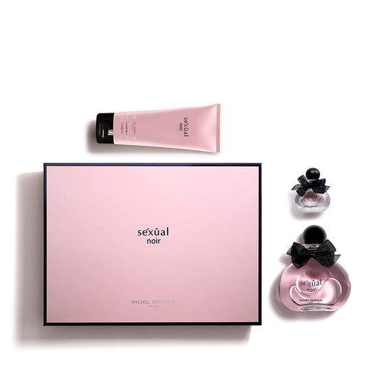Michel Germain Sexual Noir Perfume Sprays & Lotion 3-Piece Gift Set, Top Notes of Strawberries, Mandarin, Lime, Long-Lasting, Warm Floral & Sensual Beauty & Personal Care Michel Germain