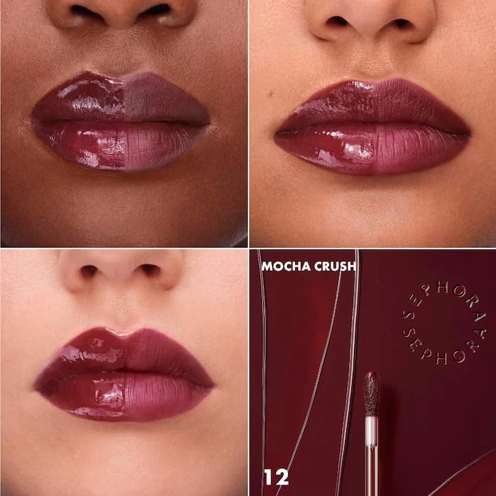 SEPHORA COLLECTION Totally Juicy Lip Tint - 12 Mocha Crush (deep brown nude) 0.18 oz / 5.5 ml Beauty & Personal Care SEPHORA