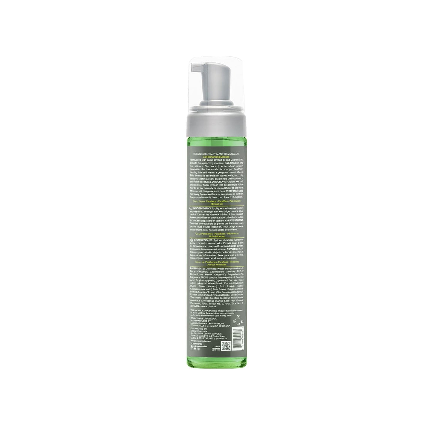 Design Essentials Almond and Avocado Curl Enhancing Hair Mousse for Curly Hair; 10 Oz (Pack of 1) Beauty & Personal Care Design Essentials