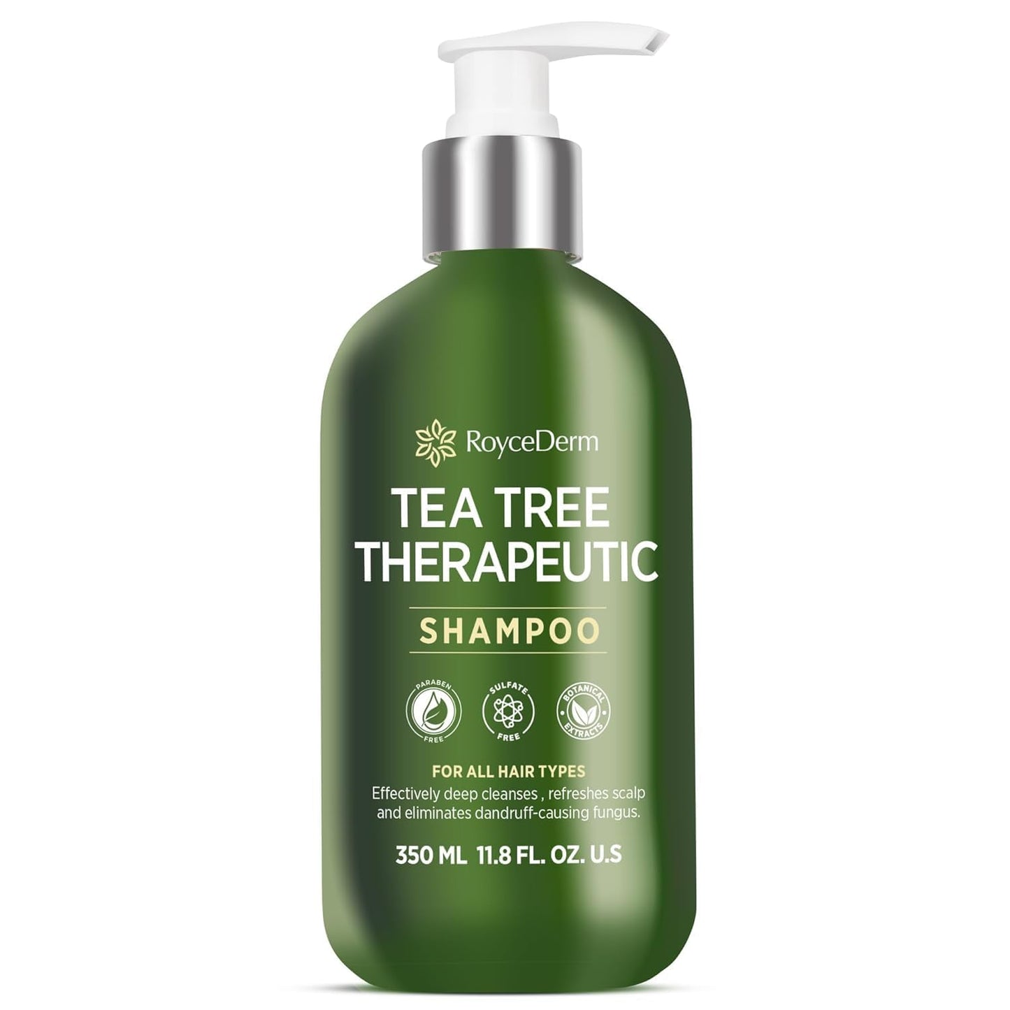 Roycederm Tea Tree Antifungal Shampoo: Folliculitis Shampoo for Dry Scalp, Dandruff, and Itchy Scalp - Medicated Clarifying shampoo with Tea Tree Oil Beauty & Personal Care Roycederm