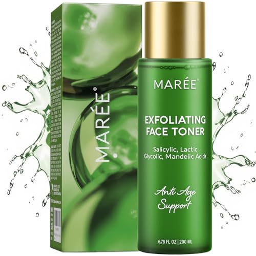 MAREE Exfoliating Toner with Salicylic Acid - AHA BHA Face Exfoliant & Pore Cleaner - BHA Liquid Exfoliant for Sebum & Dead Skin Care Remover - Face Beauty and Personal Care MAREE Default Title