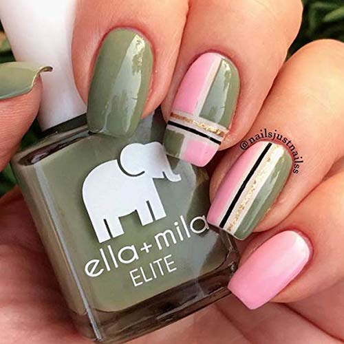 ella+mila Professional, Quick Dry, Long-Lasting & Chip-Resistant Green Nail Polishes (Paradise Isle - 0.45 fl oz)