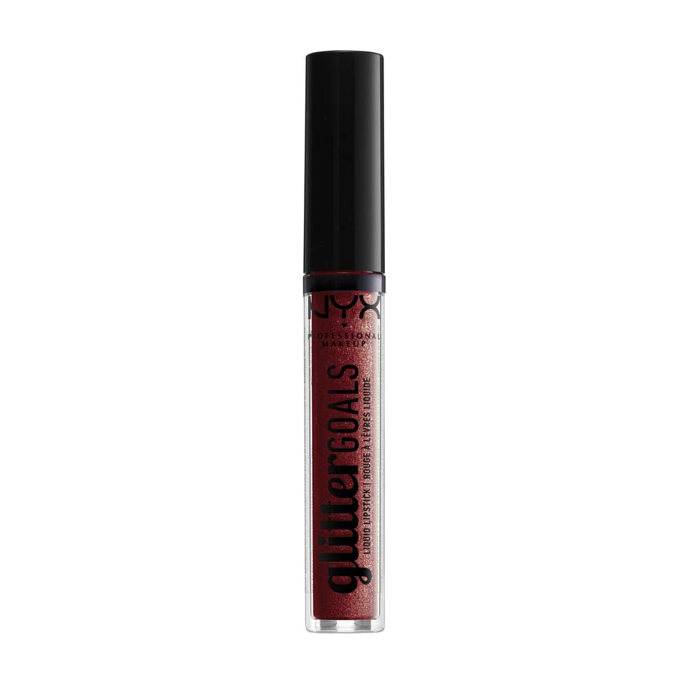 NYX PROFESSIONAL MAKEUP Glitter Goals Liquid Lipstick - Crystal Crush, Plum With Gold Glitter Beauty & Personal Care NYX PROFESSIONAL MAKEUP
