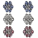Carede 1.2 inch Rhinestone Butterfly Claw Hair Clips Hair Clamp,Crystal Bow Hair Jaw Clip Barrettes for Girls Women,Pack of 6 Beauty & Personal Care Carede