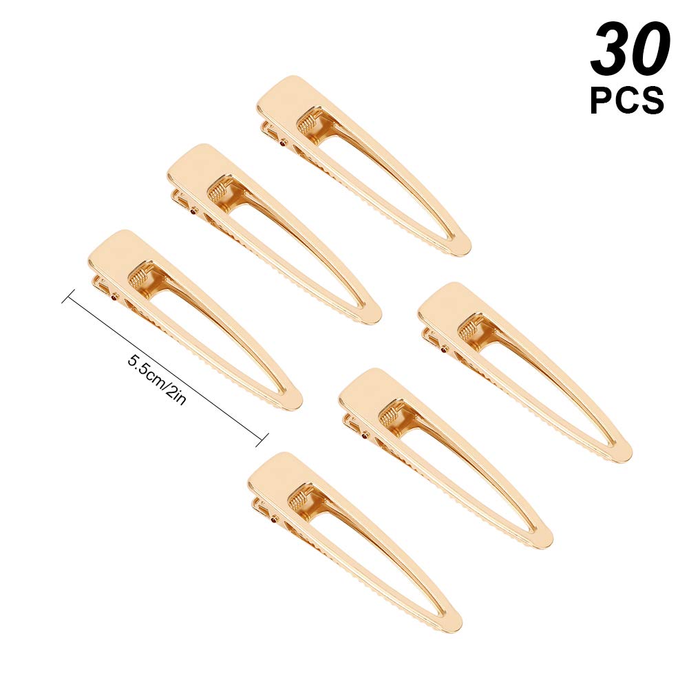 Gukasxi 30pcs Gold Alligator Hair Clips Barrettes Metal Hollow Hair Clip for Silicone Mold Making Pearl Acrylic Resin Hair Pin Hairbow Hairpins Beauty & Personal Care Gukasxi