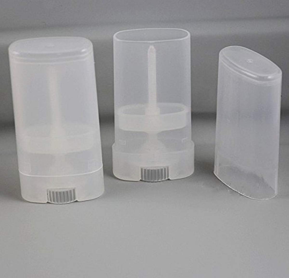 20 Pcs 15ML Clear Empty Plastic Oval Deodorant Containers Lipstick Lip Balm Tubes 0.5 Oz Oval Twist-Up Refillable Tubes BPA Free for DIY Lip Balm Beauty & Personal Care Qixivcom