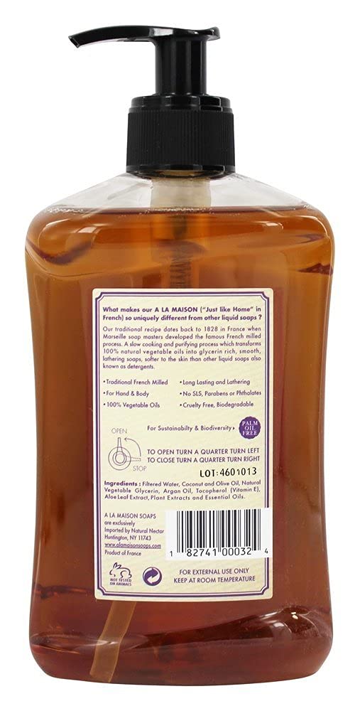 A LA MAISON Lavender Aloe Natural Hand Wash Made with Essential Oils - Biodegradable, Plant-Based, Vegan, Cruelty-Free (16.9 Fl Oz Bottle) Beauty & Personal Care A LA MAISON