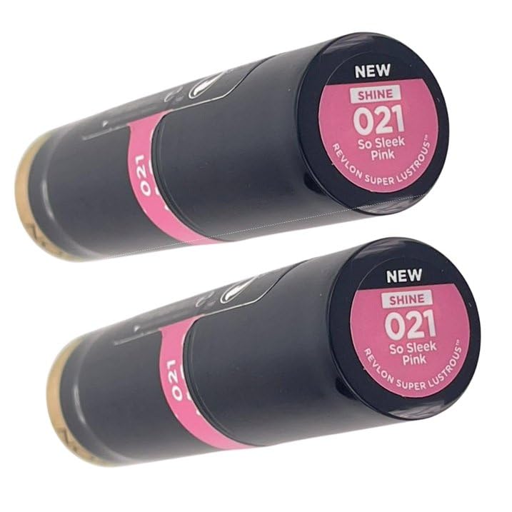 Pack of 2 Revlon Super Lustrous Glass Shine Lipstick, So Sleek Pink 021 Beauty & Personal Care REVLON