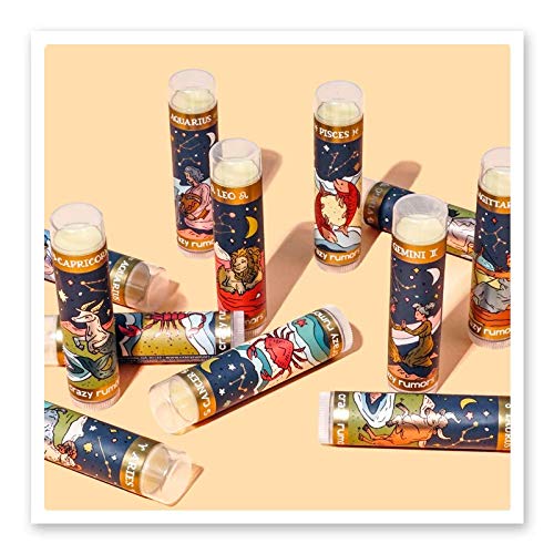 Crazy Rumors Cancer Zodiac All Natural, Plant Based Lip Balm to Moisturize and Nourish your Lips - Water Blend (Tropical Mango, Citrus Lemon, Beauty and Personal Care Crazy Rumors