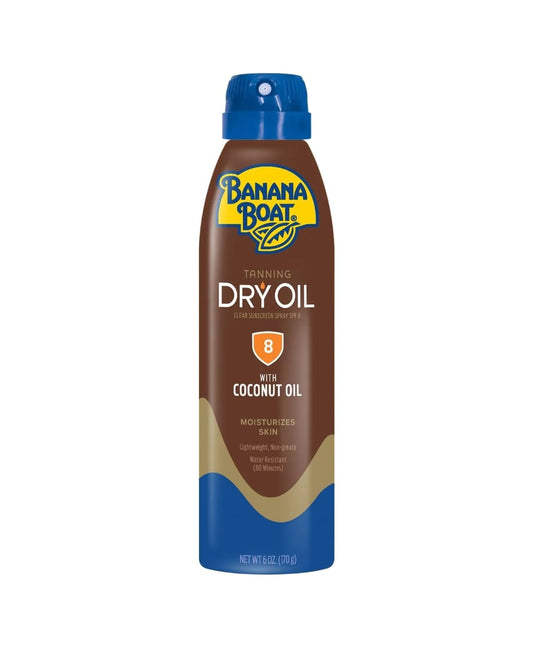 Banana Boat Continuous Spf#08 Spray Dry Oil With Argan Oil 6 Ounce (177ml) (6 Pack) Beauty & Personal Care Banana Boat