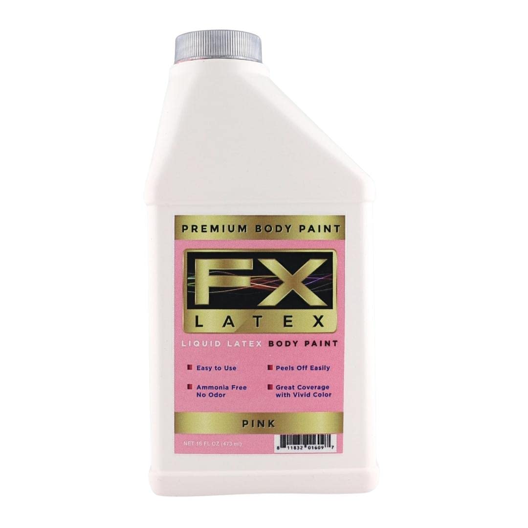 Liquid Latex - Face and Body Paint, Ammonia Free, Easy On and Off, Cosplay Makeup, Create Professional Monster, Zombie Arts 16 Oz (Pink) Beauty & Personal Care Liquid Latex Fashions