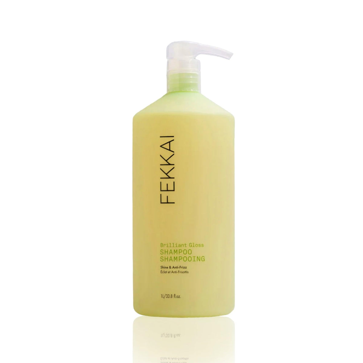 FEKKAI Brilliant Gloss Shampoo - 1 Liter - Transforms Hair with 4X Shine - Free of Sulfates, Parabens, Phthalates - Vegan, Cruelty-Free