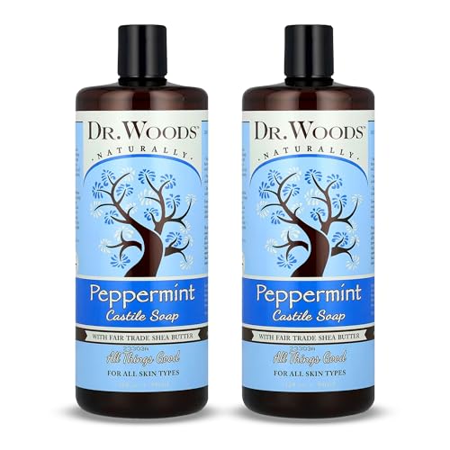 Dr. Woods Peppermint Liquid Castile Soap- Castile Soap with Pure Peppermint Oil, Body Wash for Men and Women, Organic Shea Butter, Natural Cleaner Beauty & Personal Care Dr. Woods