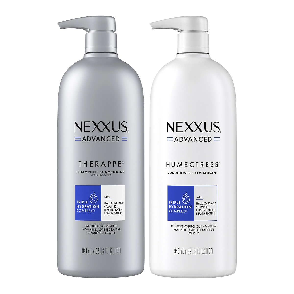 Nexxus THERAPPE and HUMECTRESS Advanced Hydration Shampoo and Conditioner for Dry Hair for Advanced Hydration 32 fl oz 2 Pack Beauty & Personal Care Nexxus