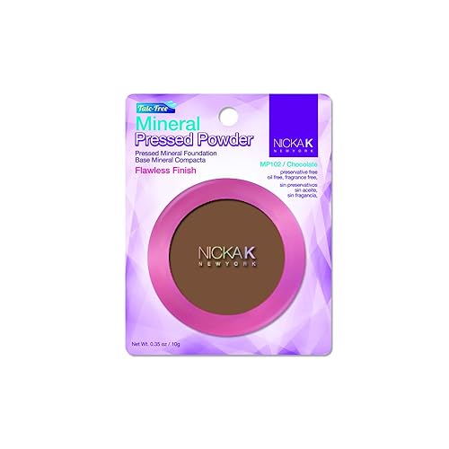 NICKA K New York Mineral Pressed Powder 0.35oz, MP102 Chocolate Beauty & Personal Care NICKA K NEW YORK
