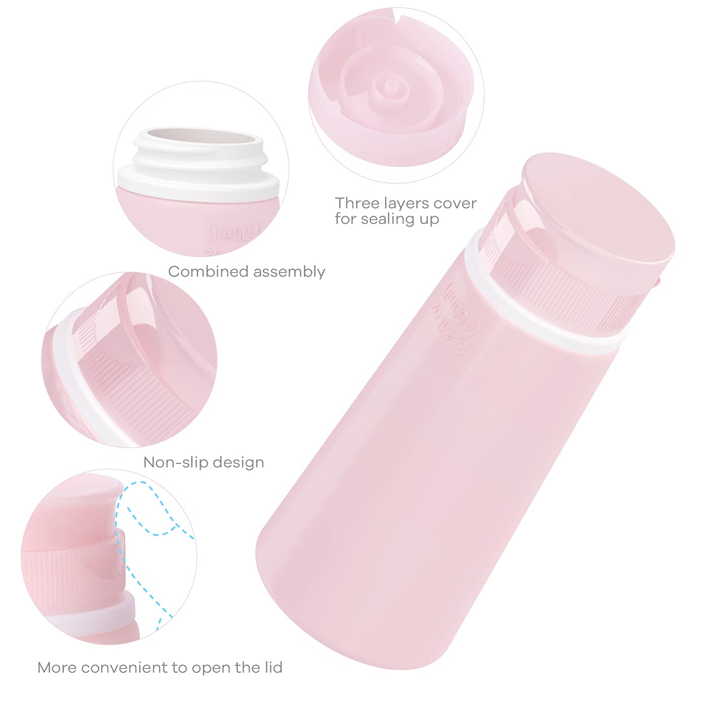 Valourgo Travel Bottles for Toiletries Tsa Approved Travel Size Containers BPA Free Leak Proof Travel Tubes Refillable Liquid Travel Accessories Beauty & Personal Care Valourgo