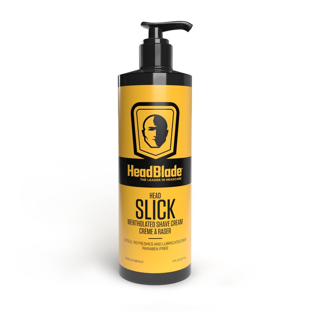 HeadBlade HeadSlick Shave Cream 8 oz for Smooth Headshaving for Bald Men, Helps with Irritation, Redness, & Razor Burn Beauty & Personal Care HeadBlade
