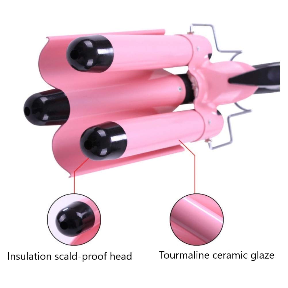 MODVICA 3 Jumbo Barrel Curling Iron Wand 32mm Hair Waver Temperature Adjustable Ceramic Big Waves Hair Crimper (1.25'') Beauty & Personal Care MODVICA