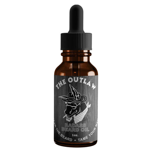 Badass Beard Care Oil for Men - The Outlaw Scent 1 oz - All Natural Argan, Jojoba, Tobacco Vanilla Black Pepper - Beard Conditioner, Reduces Itch Beauty and Personal Care Badass Beard Care