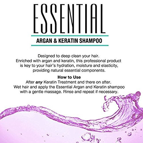 Essential Keratin and Moroccan Argan Oil Color Care Shampoo & Conditioner Repair Combo 32 oz Set Beauty & Personal Care Natural Essential Hair & Body