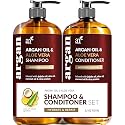 Argan Oil Shampoo and Conditioner Set - Sulfate-Free Formula with Nourishing Moroccan Oil and Keratin -for All Hair, Curly or Straight - Hydrate Beauty & Personal Care Artnaturals