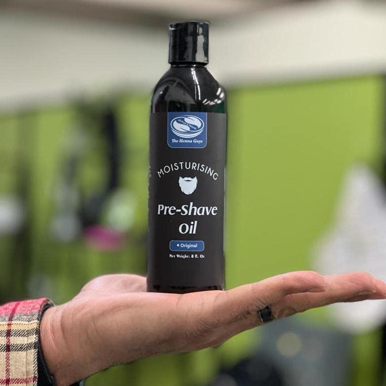 8 fl. Oz, Unscented Pre Shave Oil for Men, Excellent Shaving oil for Men, Prepares for a burns free Shave, Works with Straight or Safety Razor Beauty and Personal Care The Henna Guys