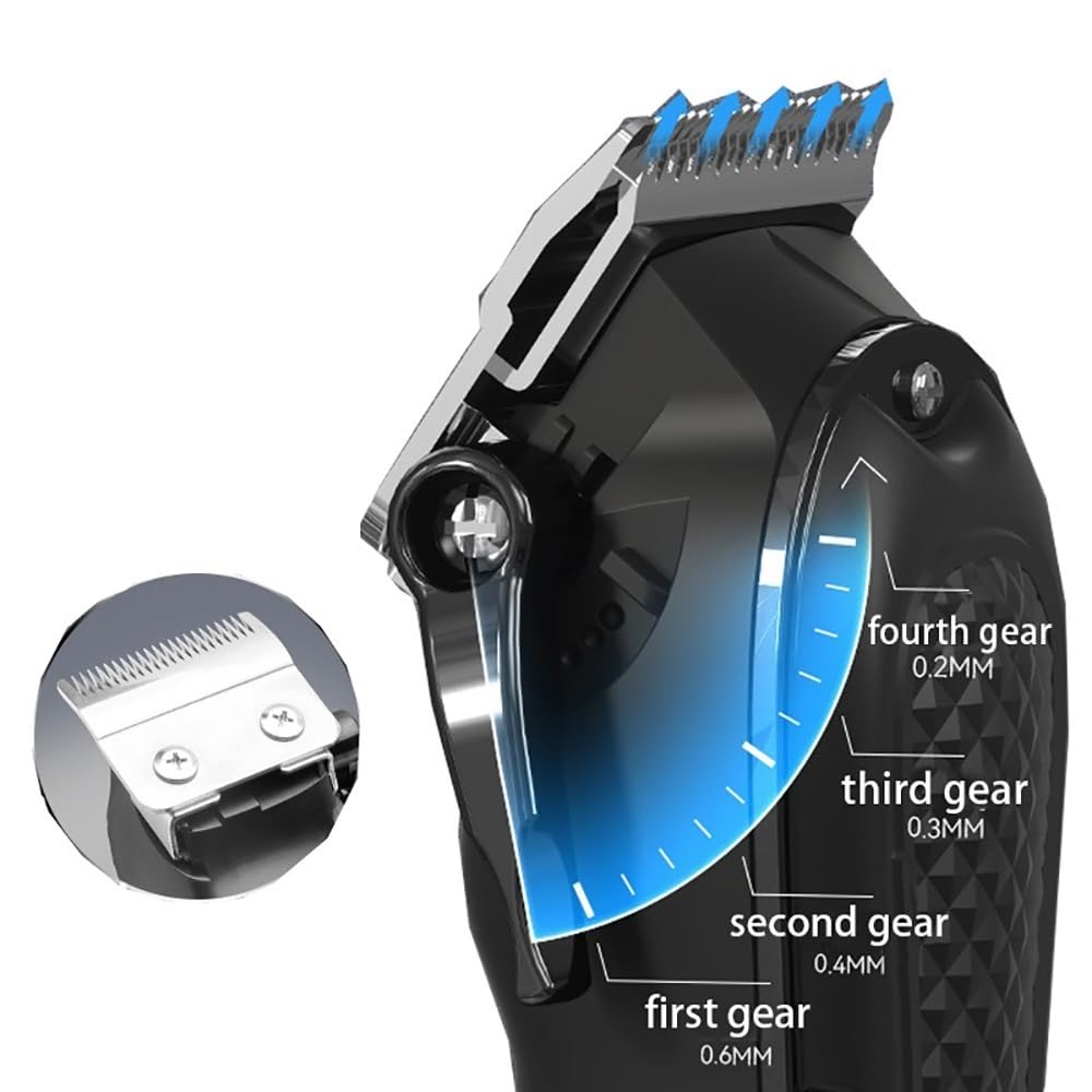 GLESVOWIO Mens Hair Clippers Adjustable Clipper for Men Professional Trimmer Electric Cordless Beard Cutting Machine USB Rechargeable Beauty and Personal Care GLESVOWIO