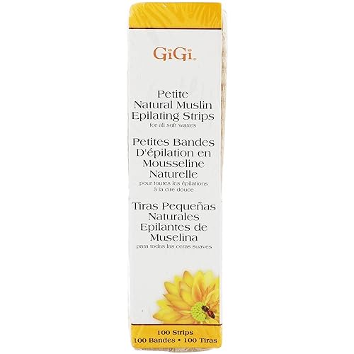 GiGi Waxing Strips for Hair Waxing/Hair Removal, Petite Natural Muslin, 100 Epilating Strips Beauty & Personal Care GIGI