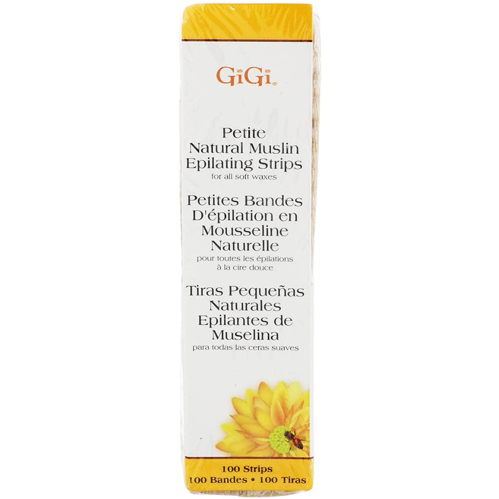 GiGi Waxing Strips for Hair Waxing/Hair Removal, Petite Natural Muslin, 100 Epilating Strips Beauty & Personal Care GIGI
