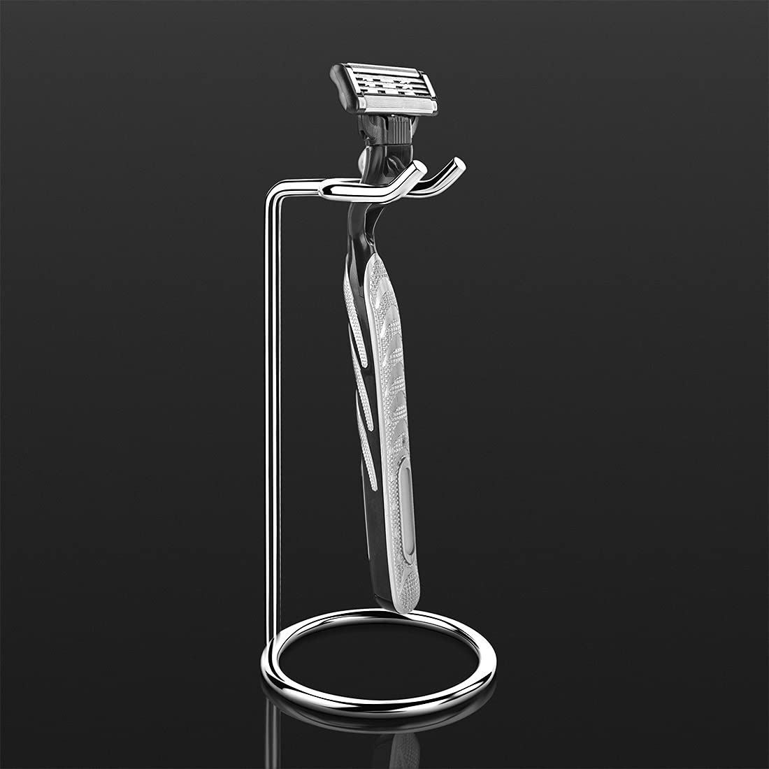 Linkidea 2 Pack Stainless Steel Safety Razor Stand, Travel Shaving Stand, Compatible with Gillette Fusion 5, ProShield, NFL Series, Long Handle Razor Beauty and Personal Care Linkidea
