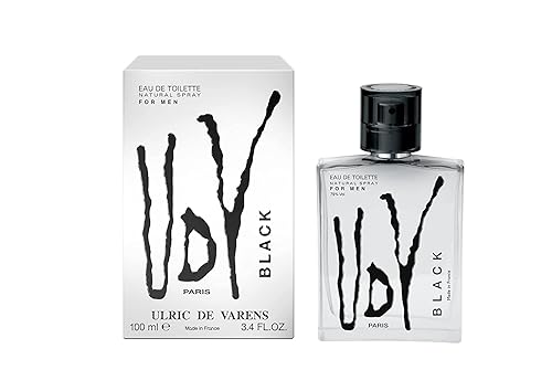 Ulric De Varens BLACK - Eau De Toilette for Men - Modern, Classic, Citrusy Scent - Woody, Adventurous Notes of Bergamot, Green Apple, White Flower Beauty & Personal Care Ulric de Varens