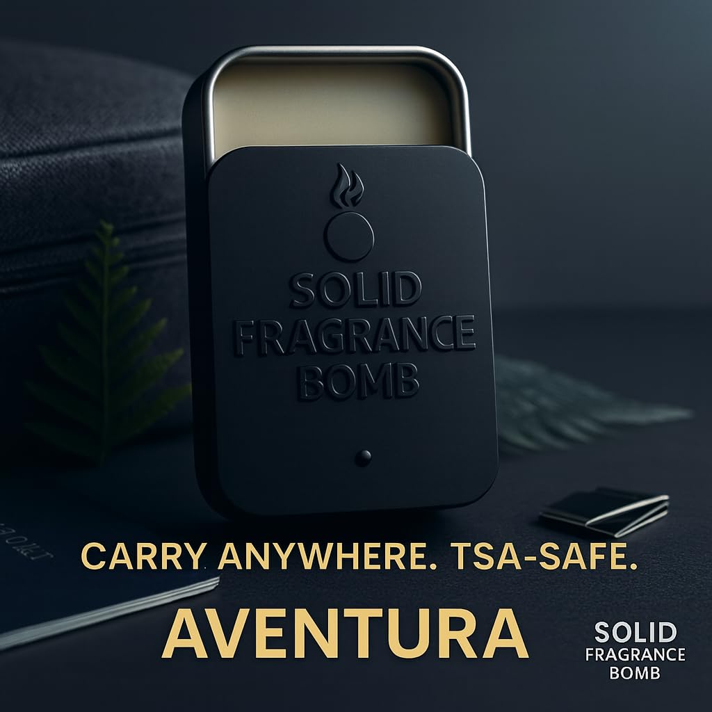Solid Fragrance Bomb - Premium All-Natural Solid Cologne for Men & Women | Long-Lasting, TSA-Safe, Alcohol-Free, Halal, Handmade Travel Fragrance Balm Beauty & Personal Care Solid Fragrance Bomb