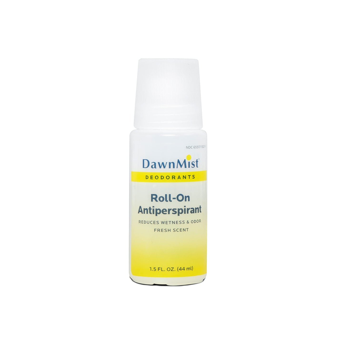 DawnMist Antiperspirant Deodorant Roll-On, 1.5 oz Clear Bottle - Fresh Scent, Long-Lasting Protection (Pack of 96) Beauty and Personal Care Dukal