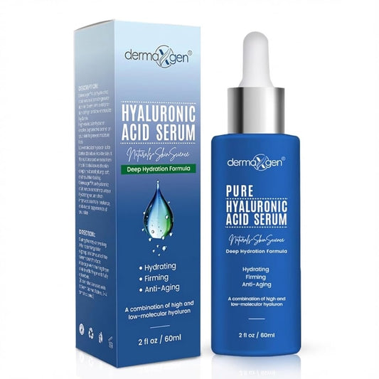 Dermaxgen Hyaluronic Acid Serum for Face & Eyes for Anti-Aging, Moisturizing, Antioxidant & Wrinkle Treatment. Best Hydrating Pure Facial Serum Beauty & Personal Care DERMAXGEN
