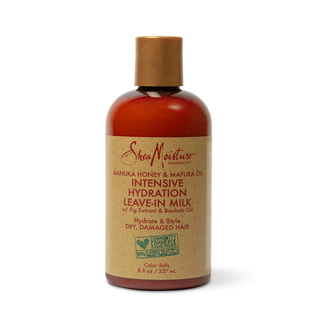 Shea Moisture Manuka Honey and Mafura Oil Intensive Hydration Leave-In Milk for Unisex, 8 Ounce Beauty & Personal Care Shea Moisture